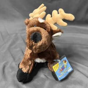 GANZ Webkinz Brown Reindeer Plush HM137 with Sealed Code Christmas Elk Moose